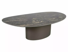 Стол журнальный SIGNAL BELLO B Ceramic белый Nature Claud/медный 75/50