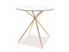 Стол обеденный SIGNAL AZALIA прозрачный/золотой 80