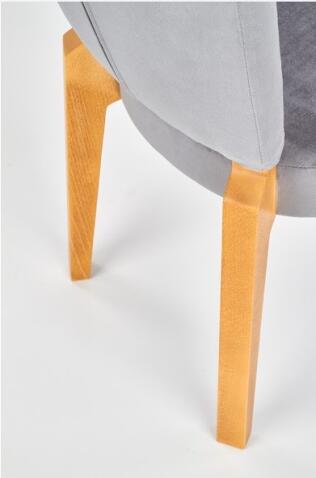 Стул HALMAR ROIS дуб медовый/серый