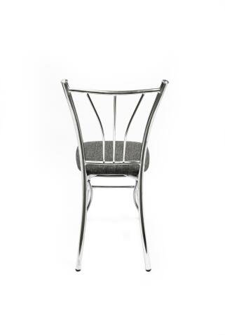 Стул ВВР Трилогия серый/хром, рогожка