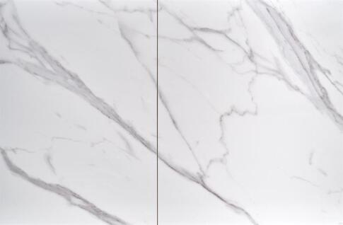 Стол обеденный HALMAR OSMAN белый мрамор/черный 160-220/90