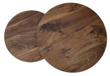 Комплект HALMAR OREO (2 стола журнальных) ореховый/черный Комплект HALMAR OREO (2 стола журнальных) ореховый/черный