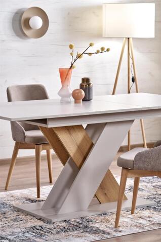 Стол обеденный HALMAR XARELTO кашемир/дуб кремона 130-175/85