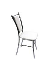 Стул ВВР Марсель белый крокодил/хром, экокожа