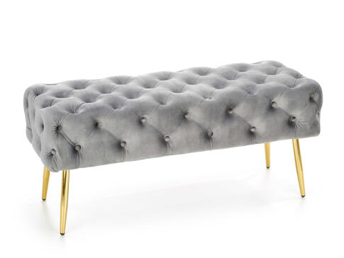 Скамья HALMAR ATHENA серый/золотой