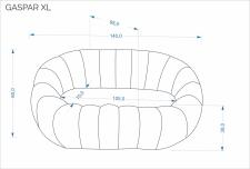 Диван HALMAR GASPAR XL кремовый
