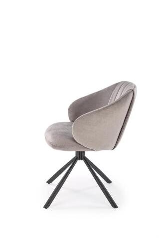 Стул HALMAR K533 серый/черный, поворотный