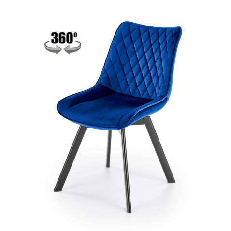 Стул HALMAR K520 синий/черный, поворотный