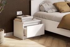 Тумба прикроватная NN Мебель (МС Денвер К) Белый