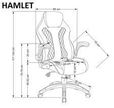 Кресло компьютерное HALMAR HAMLET черный/серый