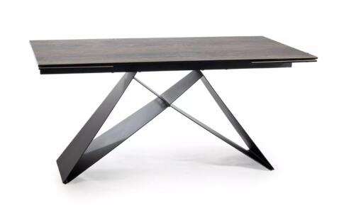 Стол обеденный SIGNAL WESTIN Ceramic эффект дерева/черный мат 160-240/90