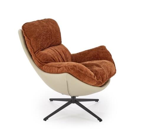 Кресло HALMAR LOBSTER корица/черный