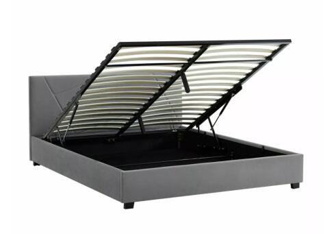 Кровать SIGNAL COLUMBIA Velvet tap. 192 серый, 160/200