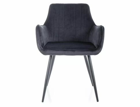 Стул SIGNAL APPLE Velvet Bluvel 19 черный/черный