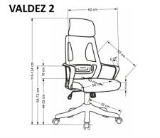 Кресло компьютерное HALMAR VALDEZ 2 серый/черный