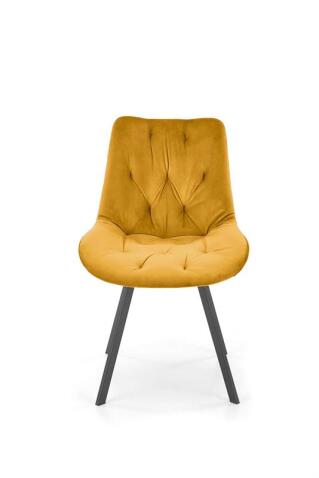 Стул HALMAR K519 горчичный/черный, поворотный
