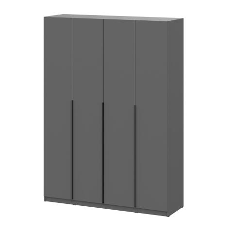 Шкаф NN Мебель ШК 5 (1600) Серия 2 Графит серый