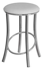 Табурет ВВР Сфера Белый Крокодил/хром, экокожа