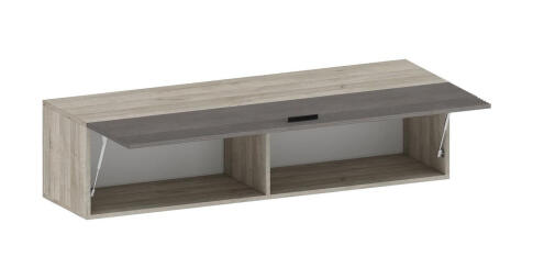 Шкаф навесной САНТАН Шер АН-3308 Дуб серый/Айронвуд серебро