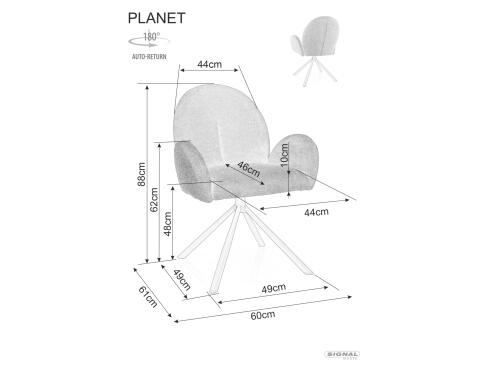 Стул SIGNAL PLANET Raven 06 серый/черный, поворотный