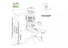 Кресло компьютерное SIGNAL Q080M серый/черный