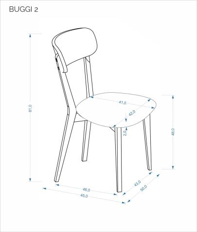 Стул HALMAR BUGGI 2 светло-серый/кашемир