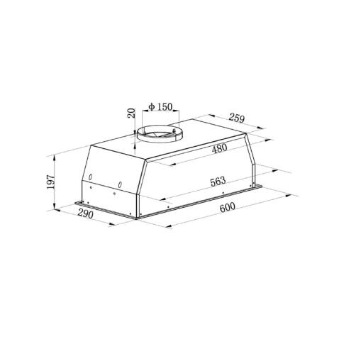Кухонная вытяжка MAUNFELD Thames 603PM черный
