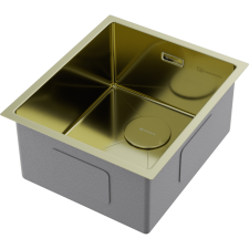 Кухонная мойка из нержавейки Omoikiri Taki 38-U/IF-LG светлое золото