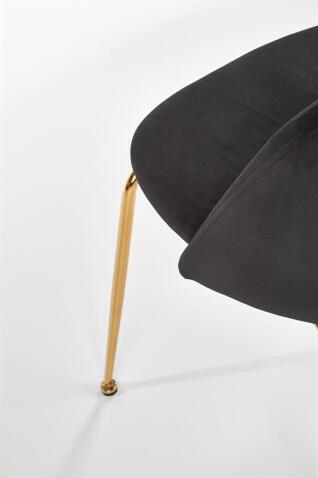 Стул HALMAR K385 черный/золотой