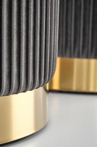 Комплект HALMAR MONTY (2 пуфа) серый/золотой