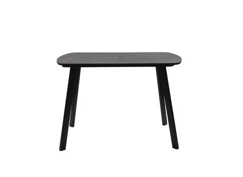 Стол ВВР ЛДСП Раздвижной Камень Темный/Профиль Черный, 110/150/70