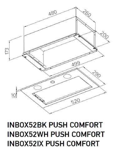 Вытяжка кухонная MEFERI INBOX52IX PUSH COMFORT