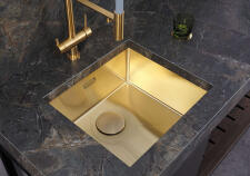 Кухонная мойка из нержавейки Omoikiri Taki 49-U/IF-LG светлое золото