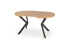 Стол обеденный HALMAR PERONI дуб золотой/черный 100-250/100