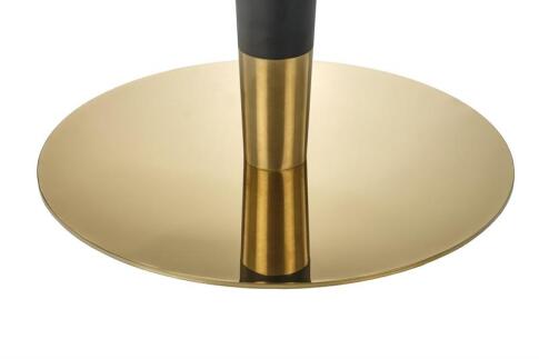 Стол обеденный HALMAR MORATA белый мрамор/черный/золотой 79