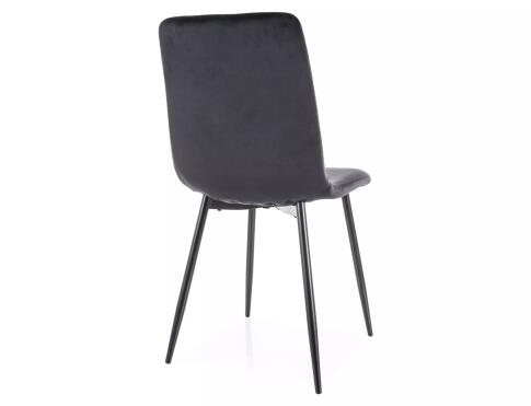 Стул SIGNAL DAREN Velvet Bluvel 19 черный/черный