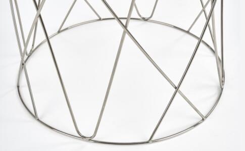 Стол журнальный HALMAR SELENA дымчатый/хром, 55/55