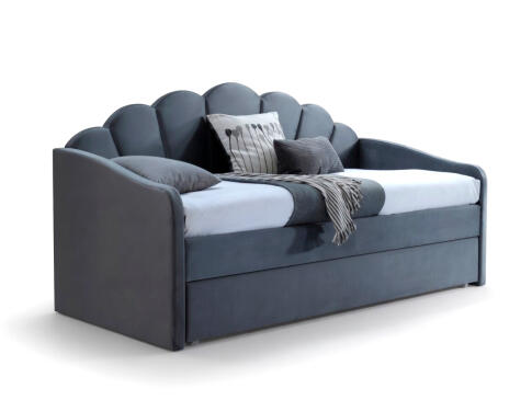 Кровать SIGNAL BELLA Velvet Bluvel 14 серый 90/200