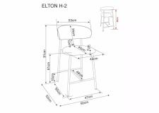 Стул барный SIGNAL ELTON H-2 Brego 34 бежевый/кашемир