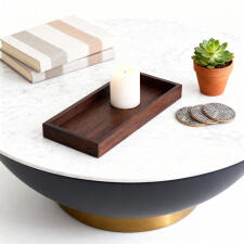 Стол журнальный SIGNAL CYPRUS B белый/черный, 48/45