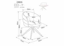 Стул SIGNAL ORES t.252 серый/черный, поворотный
