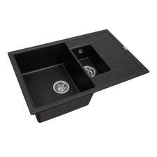 Мойка кухонная AQUASANITA Rock SQR 104 601 AW black metallic