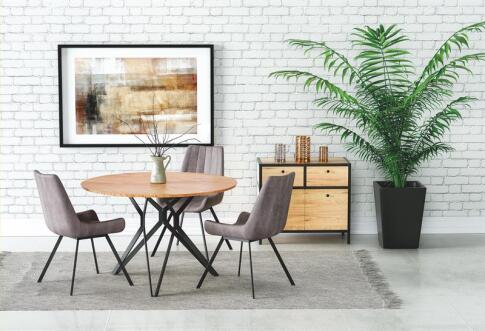 Стол обеденный HALMAR PIXEL 2 дуб золотой/черный 120