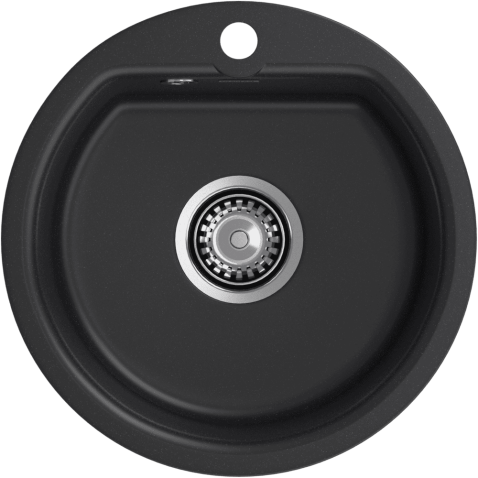 Кухонная мойка GRANFEST SMART SM-435 черный + сифон