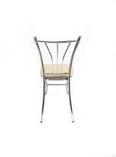 Стул ВВР Трилогия бежевый крокодил/хром, экокожа