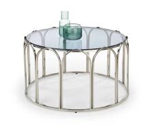 Стол журнальный HALMAR OLIVIA дымчатый/хром, 81/47