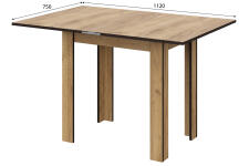 Стол обеденный NN Мебель СО 3 Дуб золотой, раскладной Стол обеденный NN Мебель СО 3 Дуб золотой, раскладной