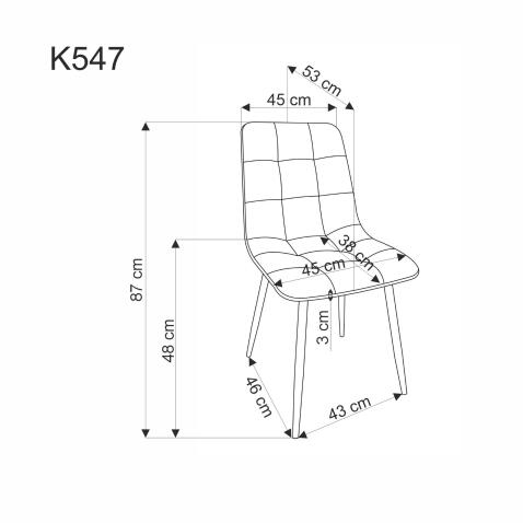 Стул HALMAR K547 серый/черный