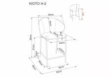 Стул барный SIGNAL KIOTO H-2 t.253 бежевый/орех