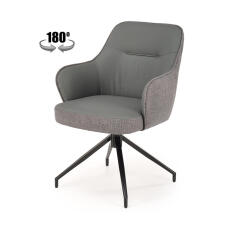 Стул HALMAR K527 серый/черный, поворотный